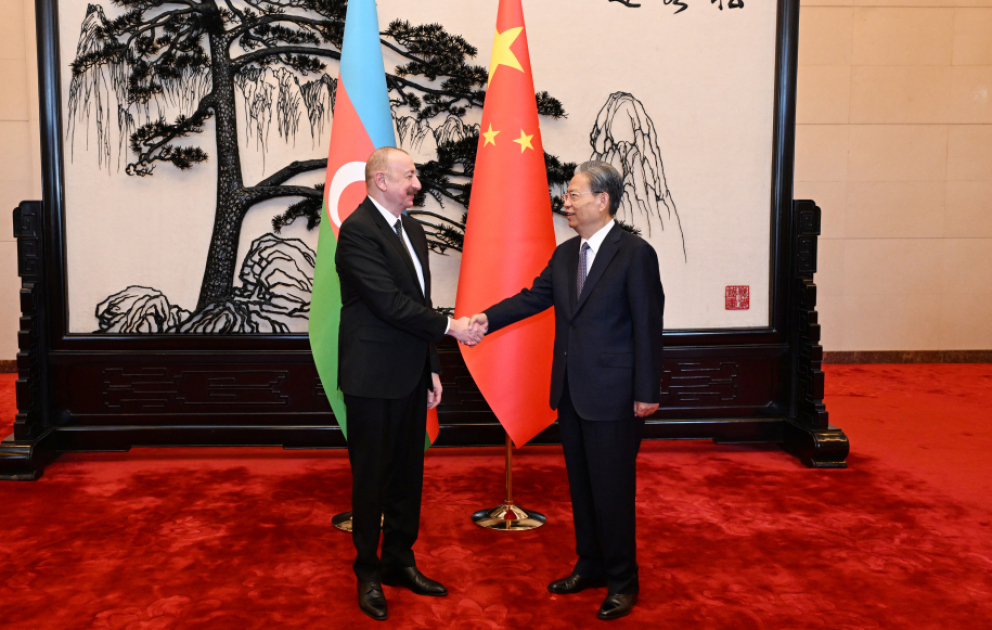 President of Azerbaijan Ilham Aliyev met with Chairman of the Standing Committee of the National People's Congress of China VIDEO