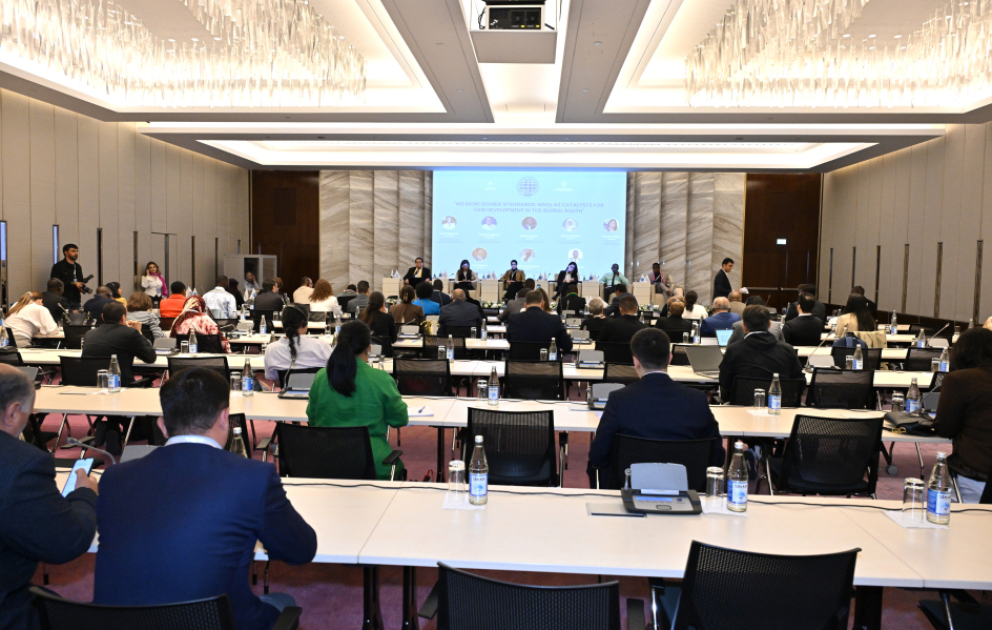 Bakıda “Artıq ikili standartlar yoxdur: QHT-lər katalizator kimi, Qlobal Cənubda ədalətli inkişaf” mövzusunda müzakirələr aparılıb VİDEO