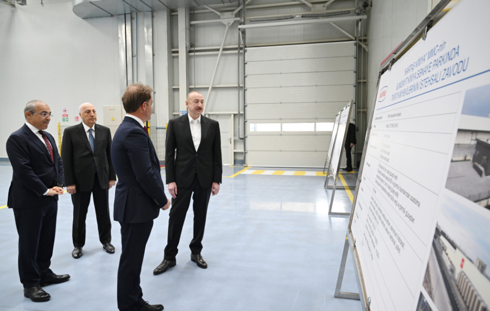 President Ilham Aliyev inaugurated several facilities in Sumgayit Chemical Industrial Park VIDEO