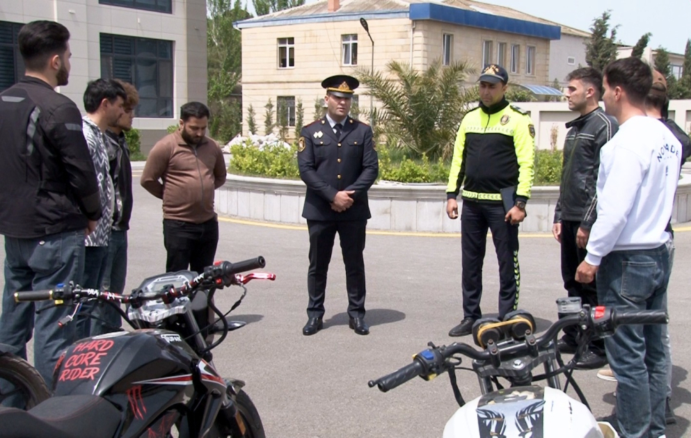 Sumqayıtda səsboğuculara qəsdən müdaxilə edən moped və motosiklet sürücüləri saxlanılıblar VİDEO