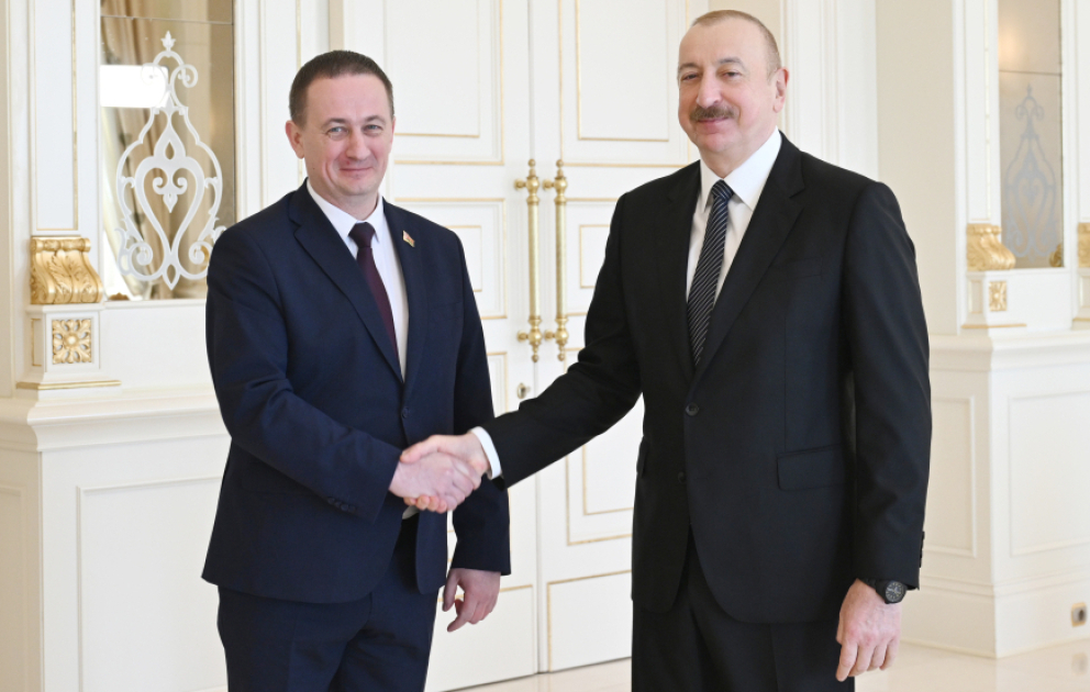 Azərbaycan Prezidenti İlham Əliyev Belarusun Baş nazirini qəbul edib YENİLƏNİB VİDEO