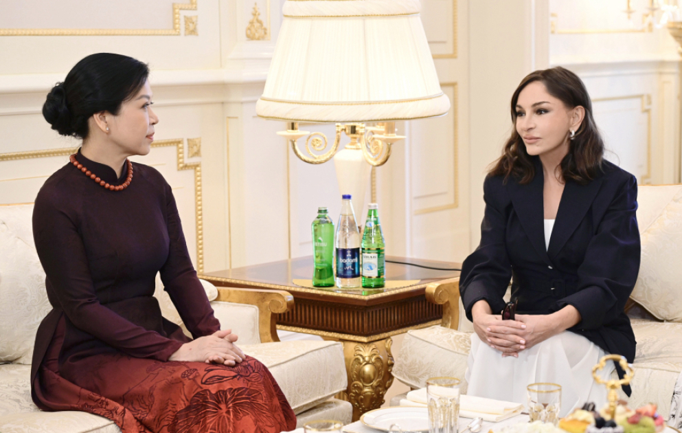 First Lady Aserbaidschans Mehriban Aliyeva trifft Ehefrau des vietnamesischen Staatschefs VIDEO