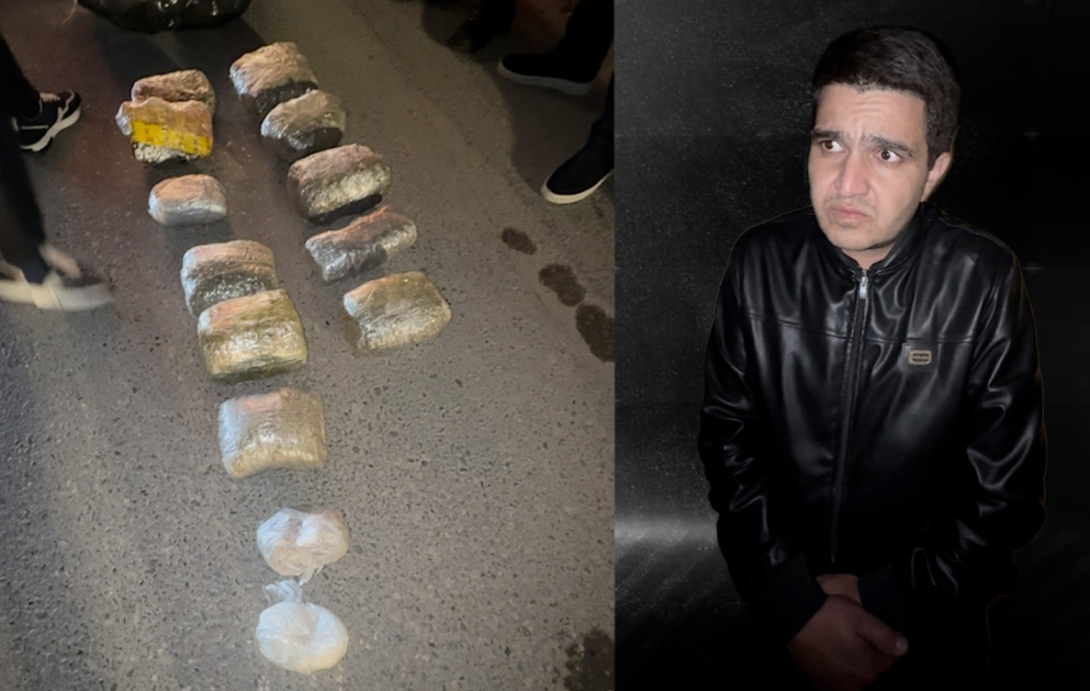 Abşeronda avtomobildə 19 kiloqram narkotik vasitə aşkarlanıb VİDEO