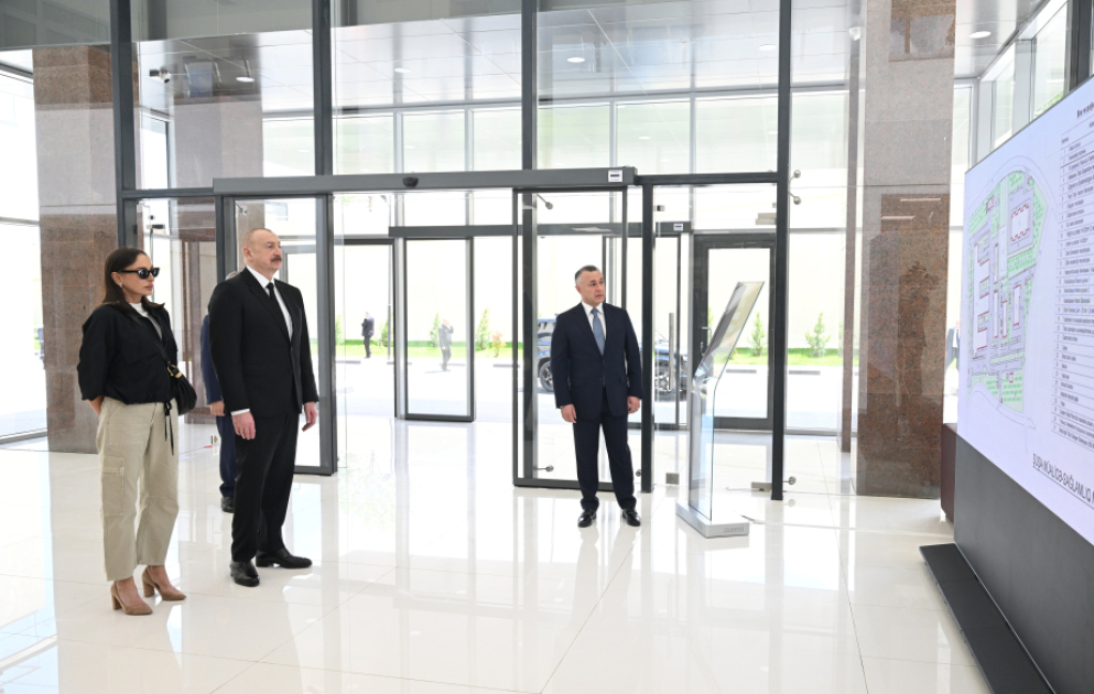 Президент Ильхам Алиев и первая леди Мехрибан Алиева приняли участие в открытии Шушинского лечебно-оздоровительного центра  ОБНОВЛЕНО ВИДЕО