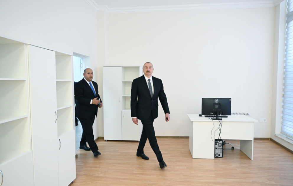 President Ilham Aliyev inspected multifunctional administrative building constructed for local executive bodies in Aghdam’s Kangarli village VIDEO