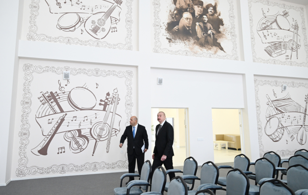 President Ilham Aliyev examined conditions at club-community center in Aghdam’s Kangarli village VIDEO
