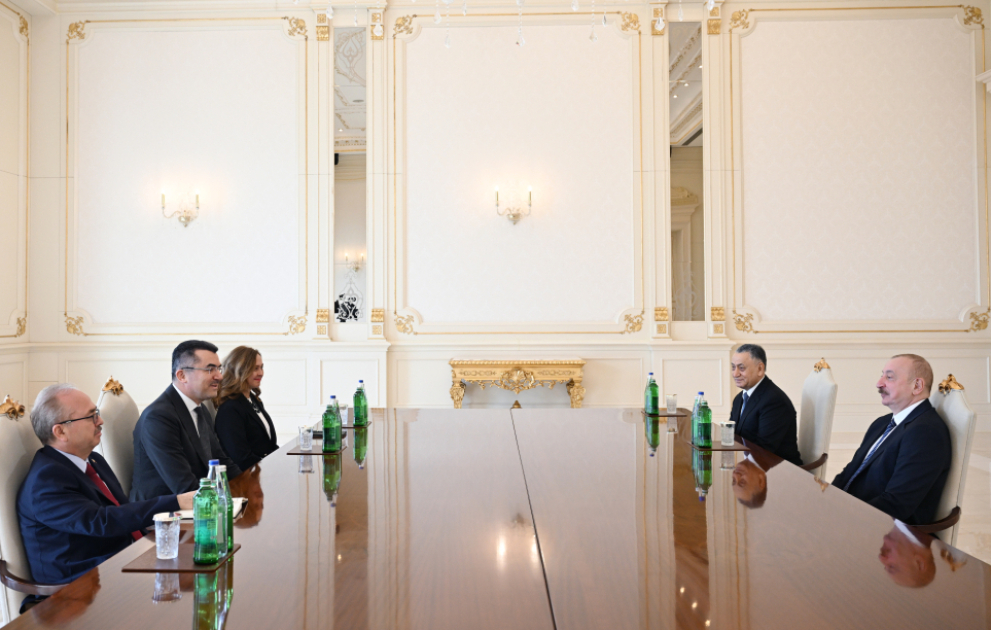 Präsident Ilham Aliyev empfängt Generalsekretär des Nationalen Sicherheitsrates der Türkei VIDEO