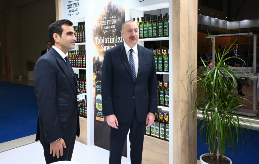 Präsident Ilham Aliyev besucht Fachmessen für Landwirtschaft und Lebensmittelindustrie „InterFood Azerbaijan“ und “Caspian Agro“ AKTUALISIERT VIDEO