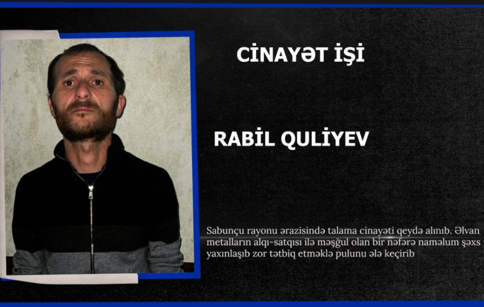 Paytaxtda soyğunçuluq edən şəxs saxlanılıb VİDEO