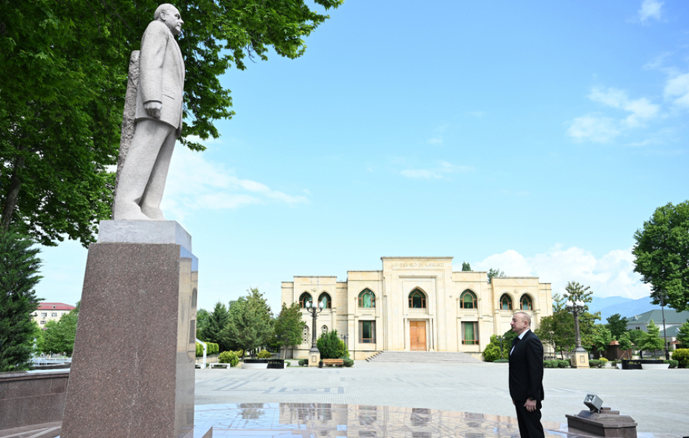 Präsident Ilham Aliyev besucht Region Ismayilli VIDEO