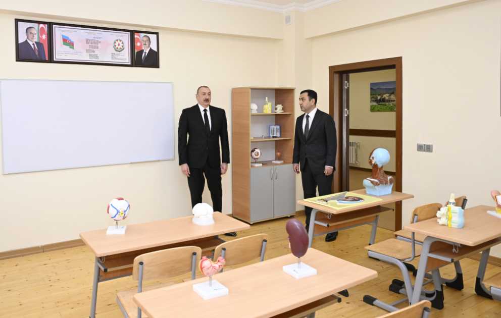 Le président Ilham Aliyev participe à l'inauguration du bâtiment d’un lycée à Ismayilli MIS A JOUR VIDEO