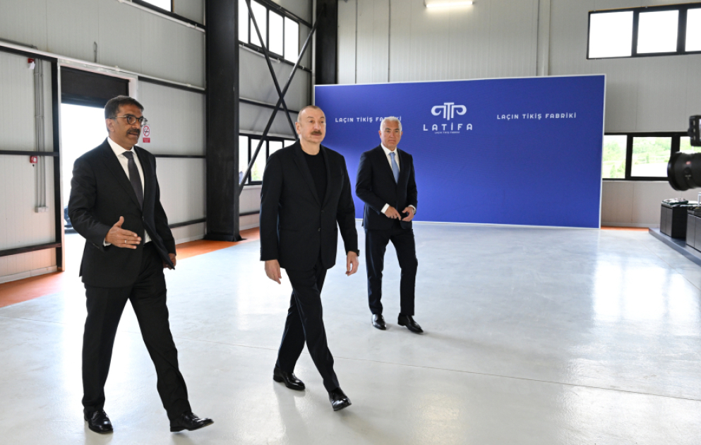 President Ilham Aliyev attended opening of “LATIFA” Lachin Garment Factory VIDEO