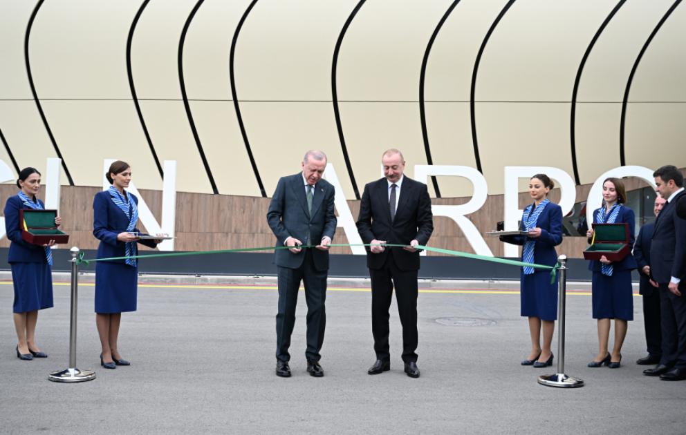 Opening ceremony of Lachin International Airport held  President of Azerbaijan Ilham Aliyev and President of Türkiye Recep Tayyip Erdoğan attended the inauguration ceremony VIDEO