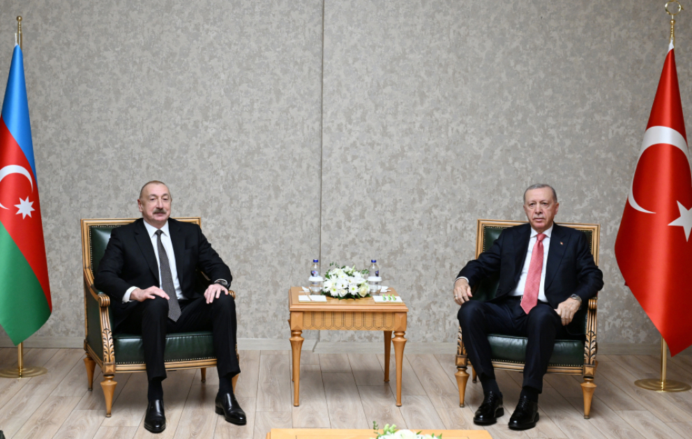 Kahramanmaraşda Azərbaycan Prezidenti İlham Əliyevin Türkiyə Prezidenti Rəcəb Tayyib Ərdoğanla görüşü olub VİDEO