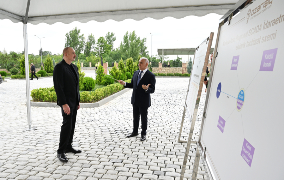 Le président azerbaïdjanais assiste à l’inauguration du Centre de contrôle SCADA de la région d’Aran central à Yevlakh MIS A JOUR VIDEO