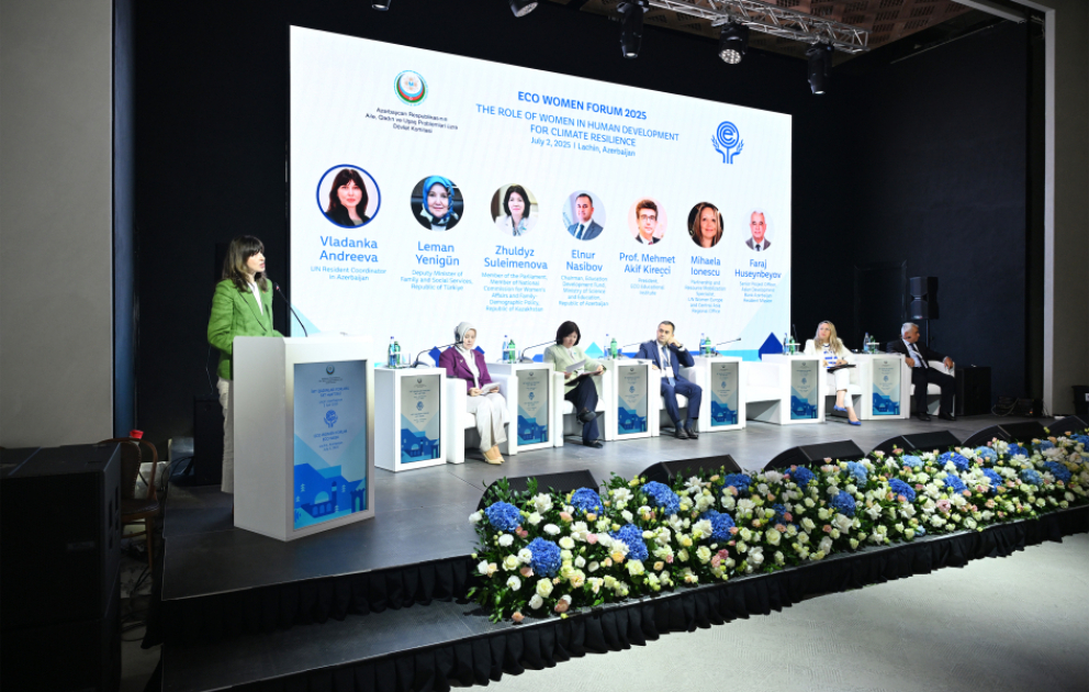 Laçında "İqlimə dayanıqlılıq üçün insan inkişafında qadınların rolu" mövzusunda panel sessiya keçirilib VİDEO