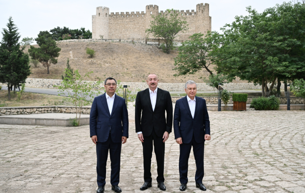 Aghdam : Les présidents azerbaïdjanais, ouzbek et kirghiz visitent la forteresse de Chahboulag VIDEO