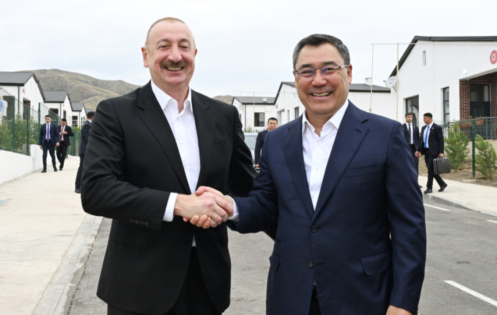 Les présidents azerbaïdjanais et kirghiz prennent part à l’inauguration de la première phase du village de Khydyrly dans la région d’Aghdam VIDEO
