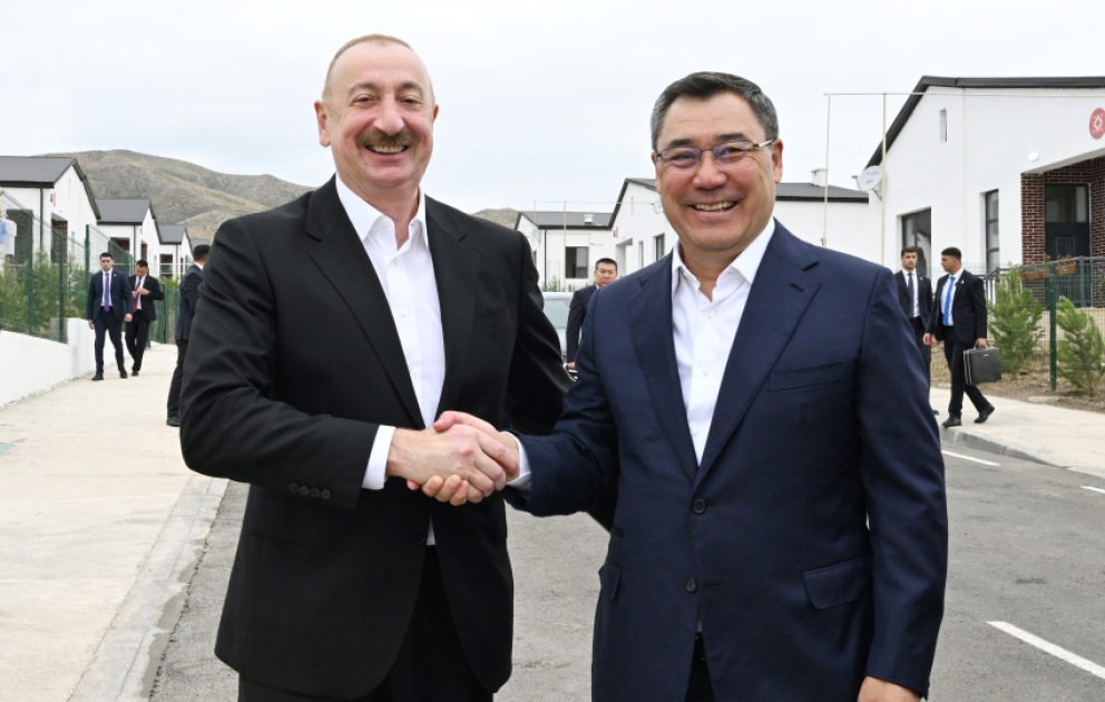 Presidents of Azerbaijan and Kyrgyzstan attended opening of the first phase of Khidirli village in Aghdam district VIDEO