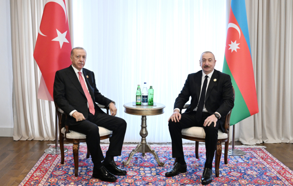 Azərbaycan Prezidenti İlham Əliyev Xankəndidə Türkiyə Prezidenti Rəcəb Tayyib Ərdoğanla görüşüb VİDEO