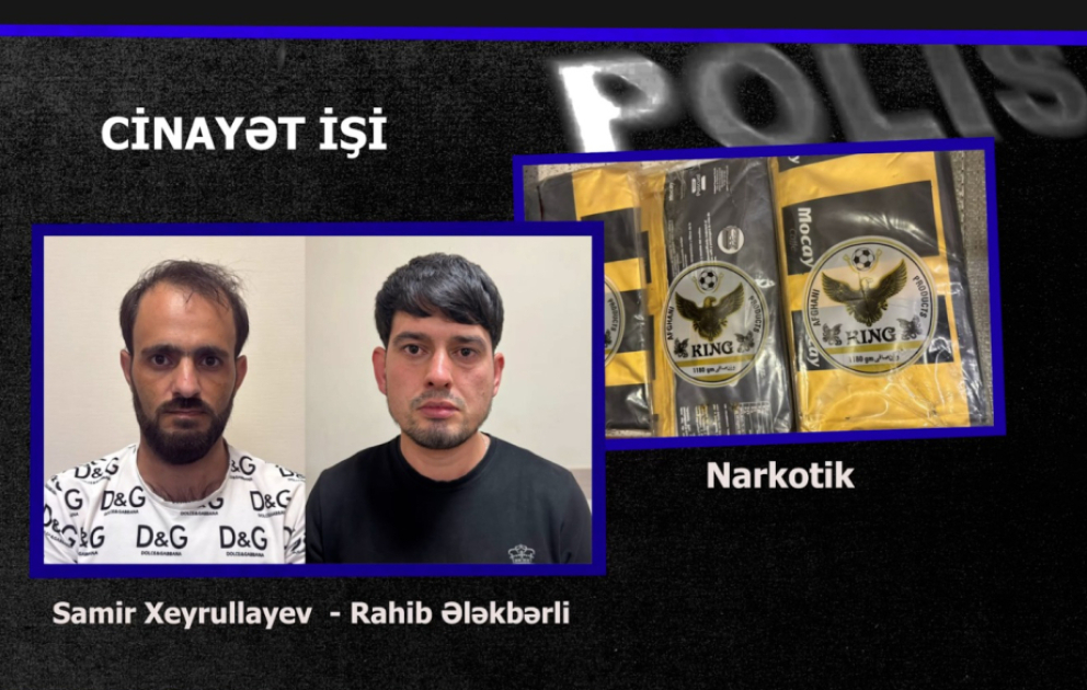 Nəsimi rayonunda narkoşəbəkənin iki üzvü saxalanılıb VİDEO