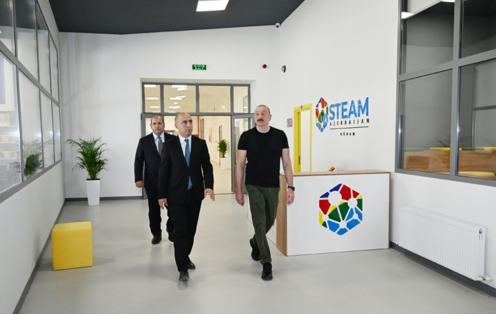 Ağdam şəhər 1 nömrəli tam orta məktəbin binasının açılışı olub VİDEO