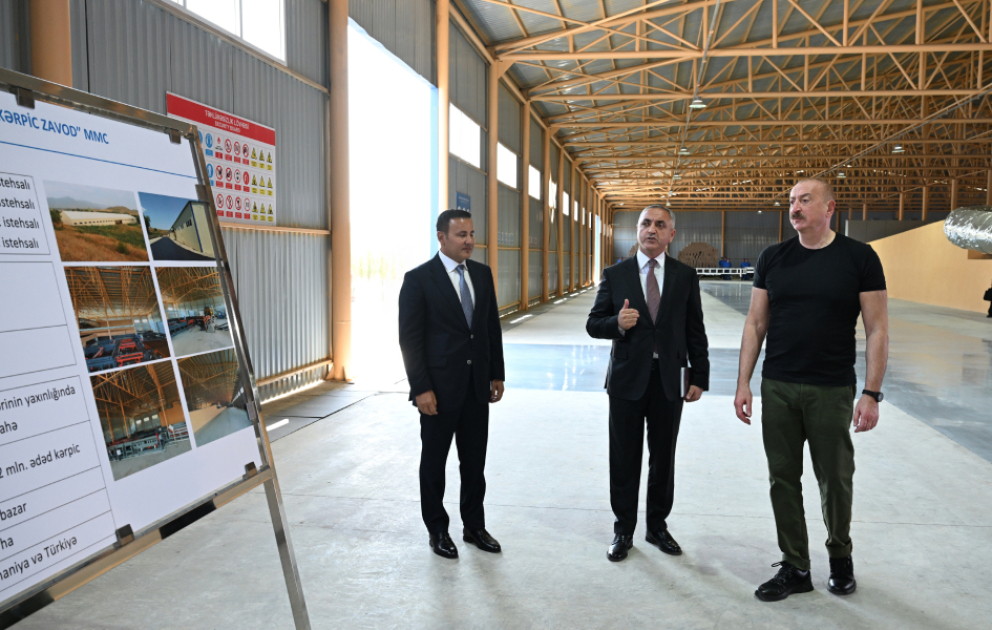 Xocalı kərpic zavodunun açılışı olub VİDEO