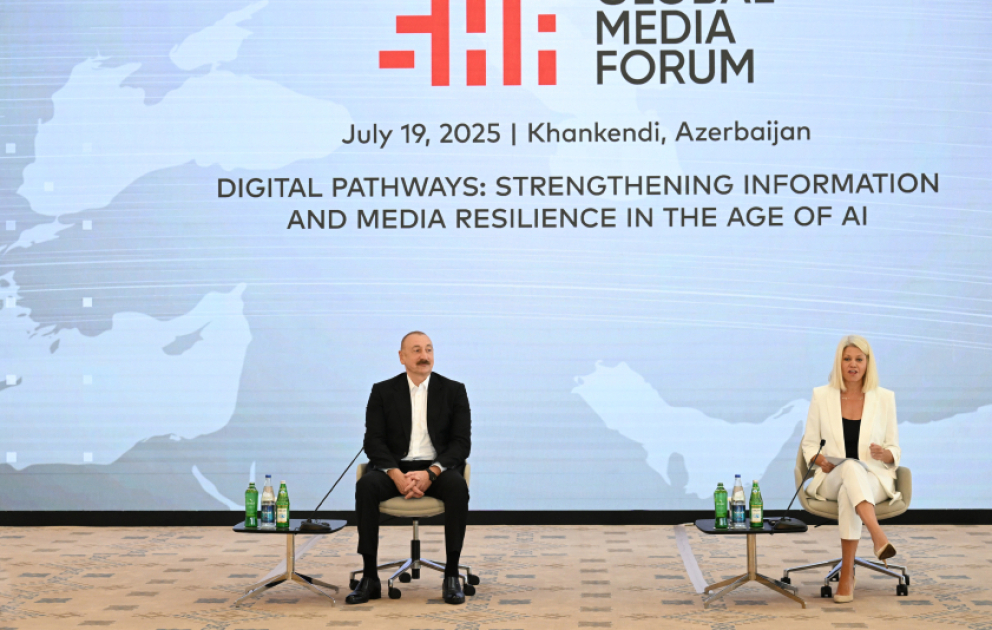 Meeting held with participants of 3rd Shusha Global Media Forum  President Ilham Aliyev attended the meeting VIDEO