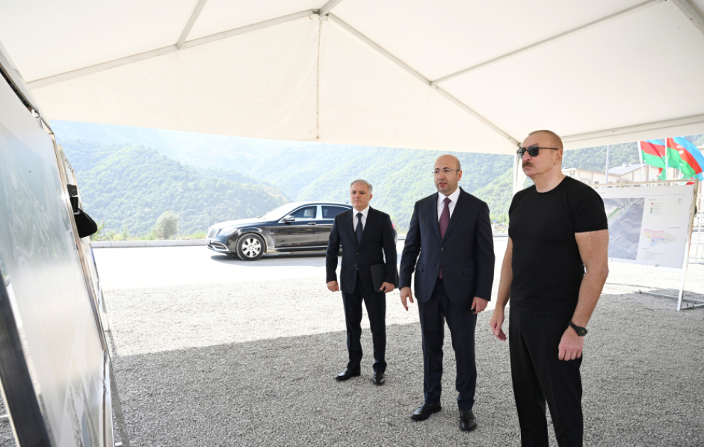 President Ilham Aliyev laid foundation stone for Kalbajar City Park VIDEO