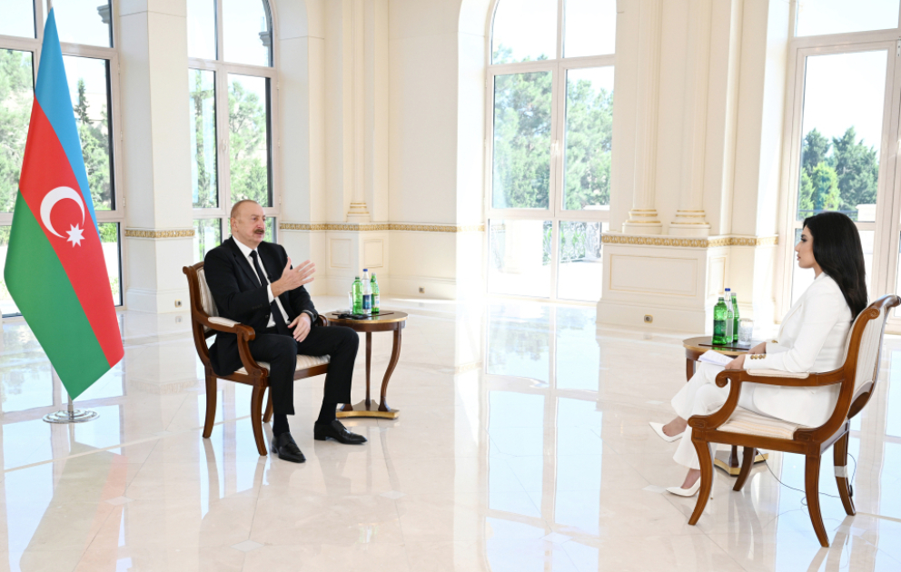 President of Azerbaijan Ilham Aliyev gave interview to Al Arabiya TV channel VIDEO
