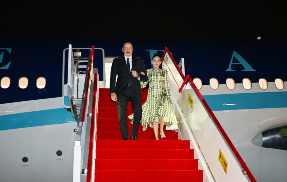 Azərbaycan Prezidenti İlham Əliyev Çinə işgüzar səfərə gəlib VİDEO