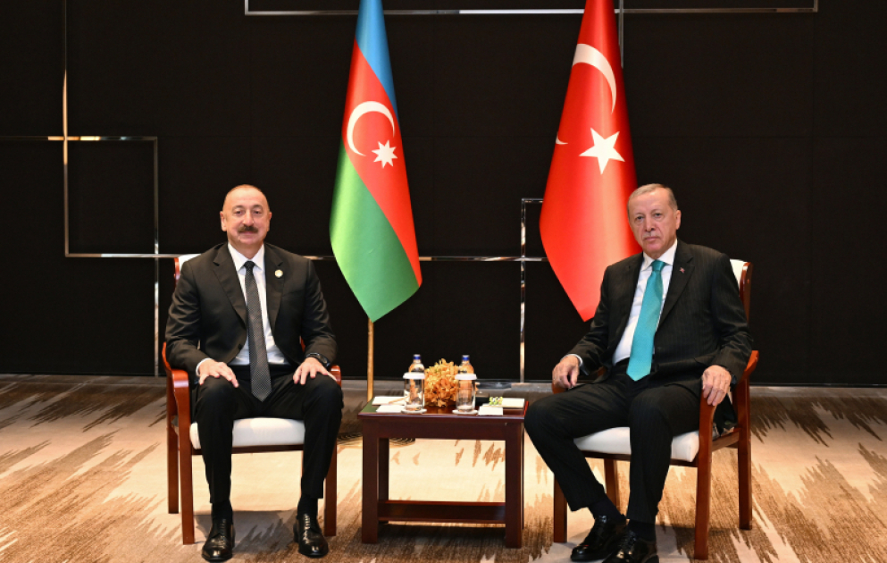 Tiencində Azərbaycan Prezidenti İlham Əliyevin Türkiyə Prezidenti Rəcəb Tayyib Ərdoğanla görüşü olub YENİLƏNİB  VİDEO