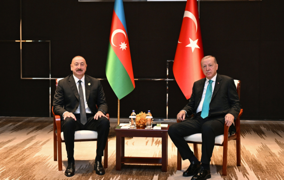 Präsident Aserbaidschans Ilham Aliyev trifft seinen türkischen Amtskollegen Recep Tayyip Erdoğan in Tianjin AKTUALISIERT VIDEO