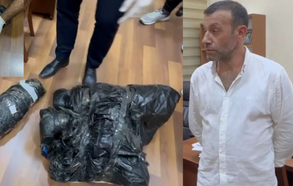 Səbail rayonunda saxlanılan narkokuryerdən 10 kiloqram marixuana aşkarlanıb VİDEO