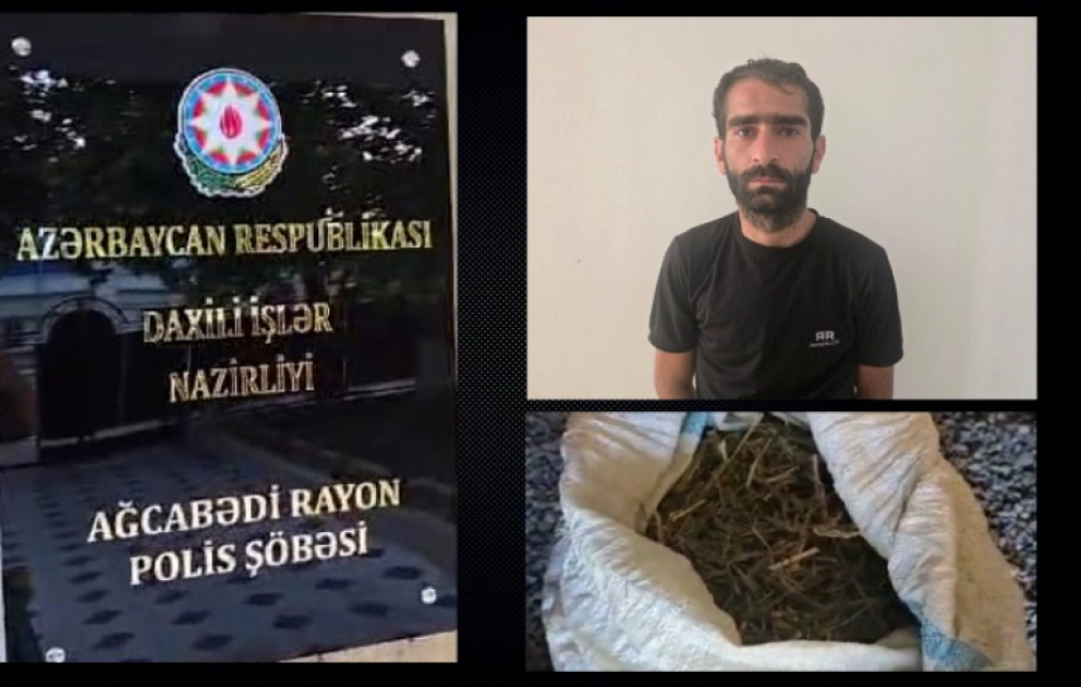 Ağcabədidə 5 kiloqram marixuana satmaq istəyən şəxs saxlanılıb VİDEO