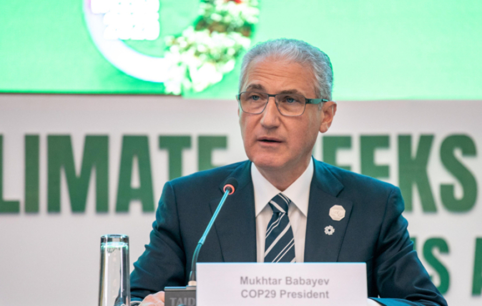 Мухтар Бабаев: Результаты COP29 сделают глобальную финансовую систему более справедливой для людей и планеты ВИДЕО