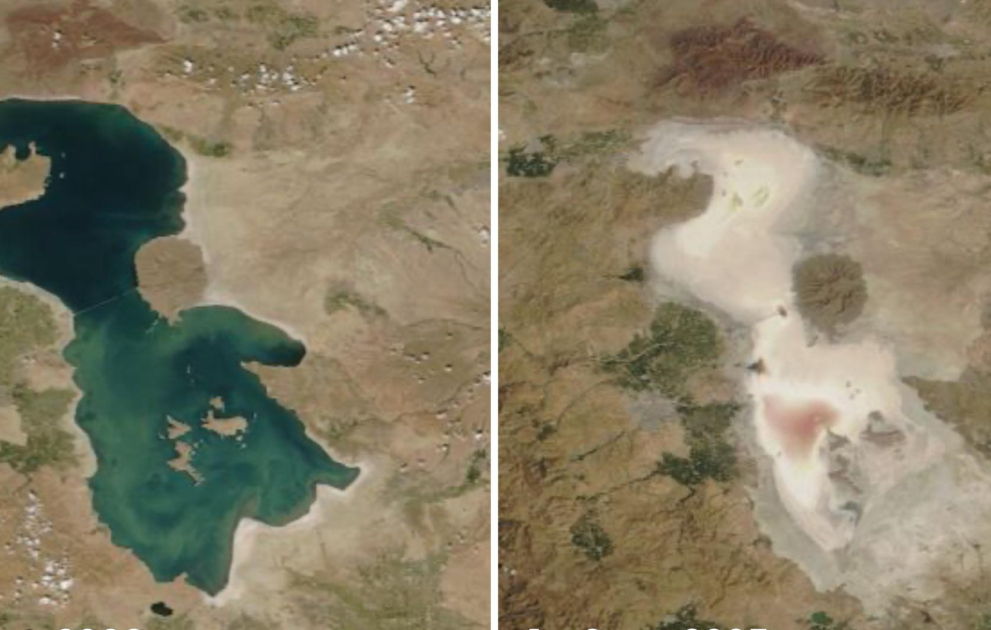 За 20 лет уровень воды в Урмии снизился почти до нуля ВИДЕО