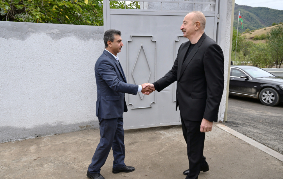 President Ilham Aliyev visited Badara village in Khojaly district VIDEO