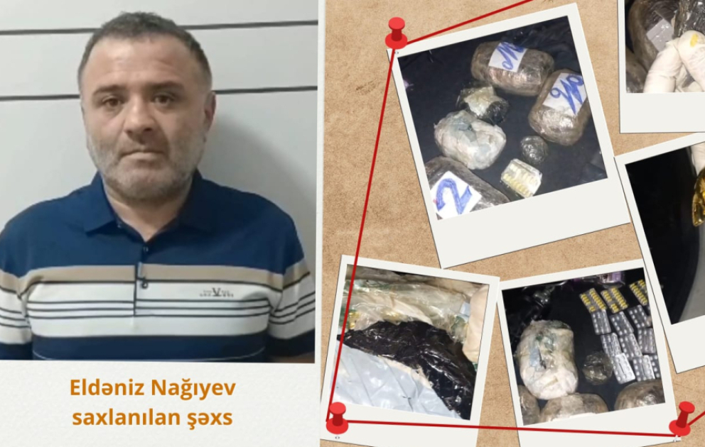 Biləsuvarda saxlanılan narkokuryerdən 6 kiloqram narkotik vasitə aşkarlanıb VİDEO