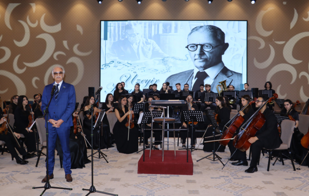 Xankəndidə Üzeyir Hacıbəylinin 140 illik yubileyi münasibətilə konsert təşkil edilib VİDEO