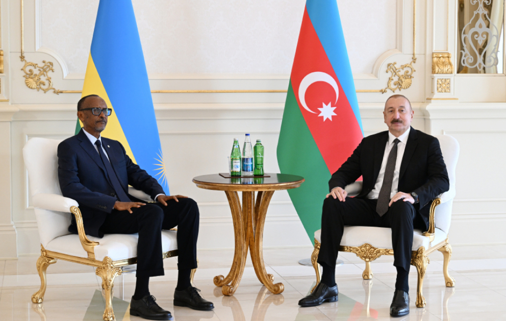 President of Azerbaijan Ilham Aliyev held one-on-one meeting with President of Rwanda VIDEO