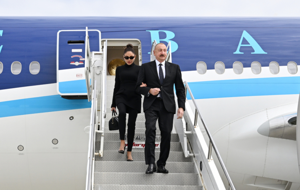 Президент Ильхам Алиев прибыл в Нью-Йорк для участия в 80-й сессии Генеральной Ассамблеи ООН ВИДЕО