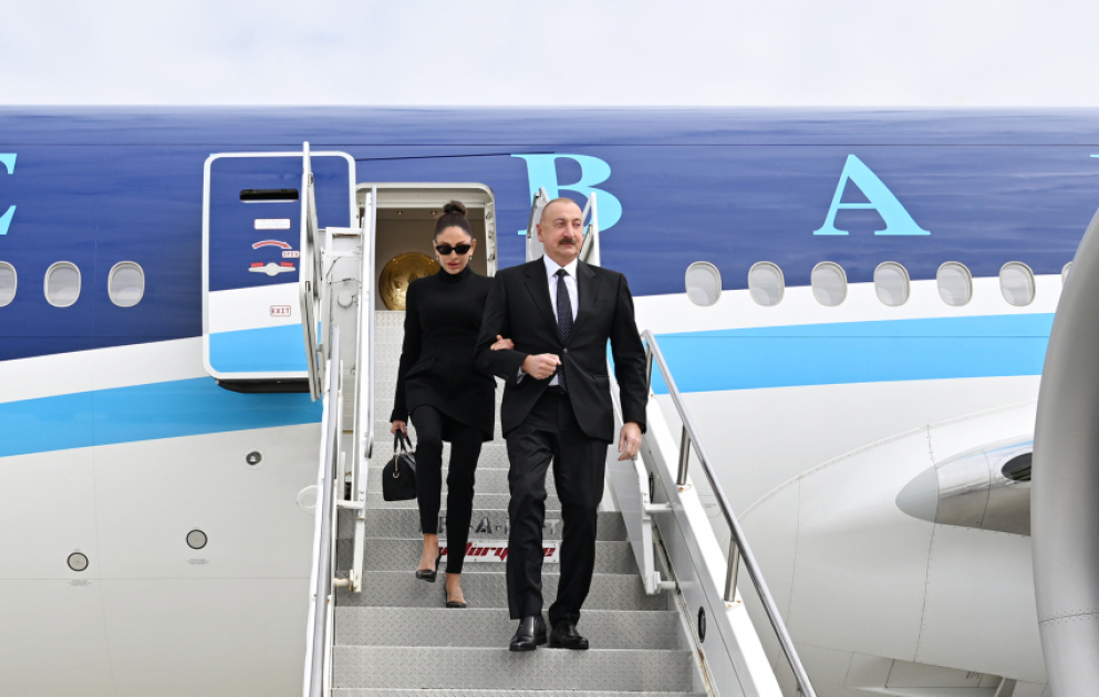 President Ilham Aliyev arrived in New York to attend 80th session of UN General Assembly VIDEO