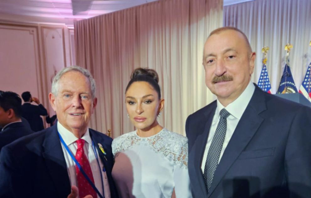 Президент Ильхам Алиев и первая леди Мехрибан Алиева приняли участие в официальном приеме по случаю 80-й сессии Генеральной Ассамблеи ООН ВИДЕО