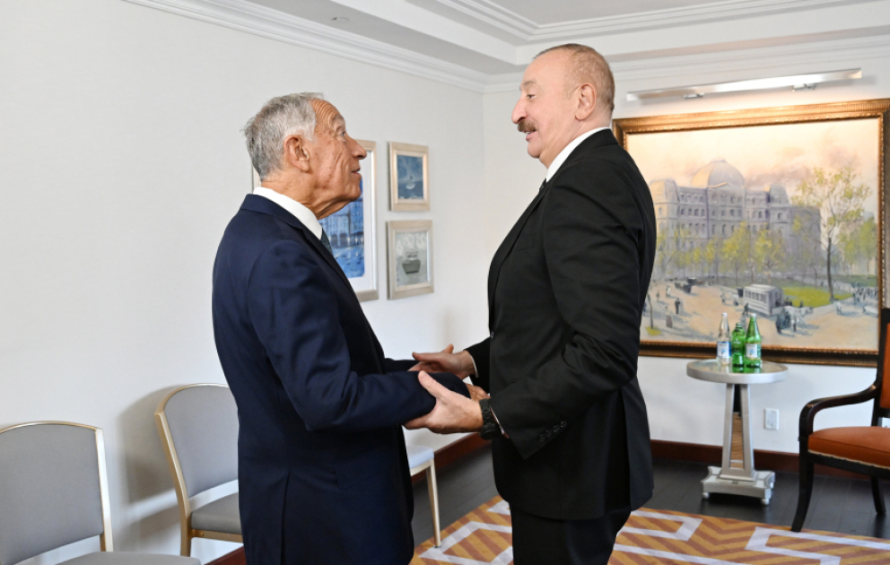 President of Azerbaijan Ilham Aliyev met with President of Portugal in New York VIDEO