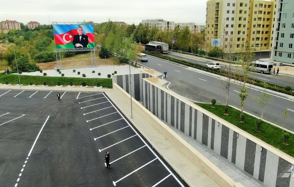 Yevlax şəhərində piyada keçidinin inşası başa çatıb VİDEO