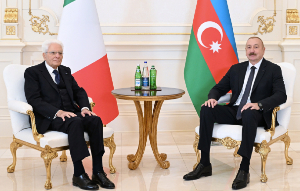 Azərbaycan Prezidenti İlham Əliyevin İtaliya Prezidenti Sercio Mattarella ilə təkbətək görüşü keçirilib VİDEO