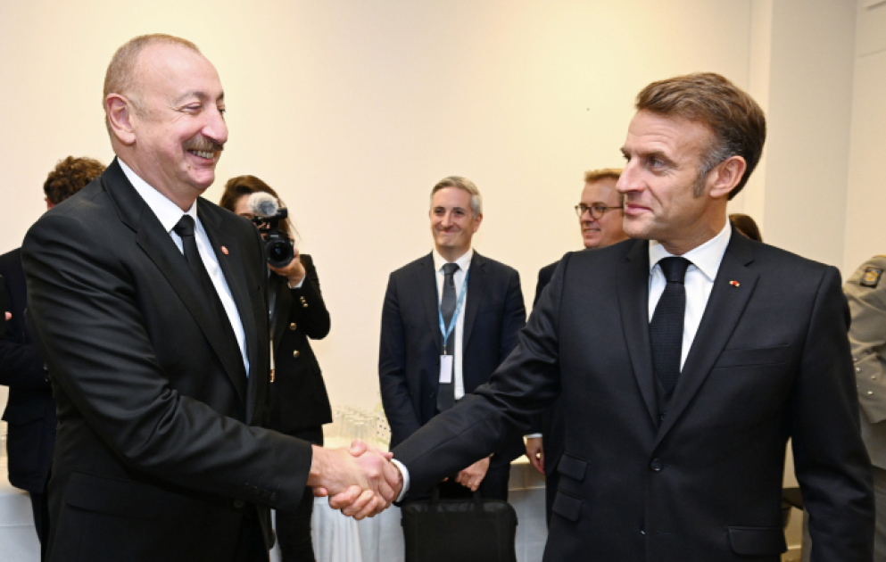 President of Azerbaijan Ilham Aliyev met with President of France in Copenhagen VIDEO