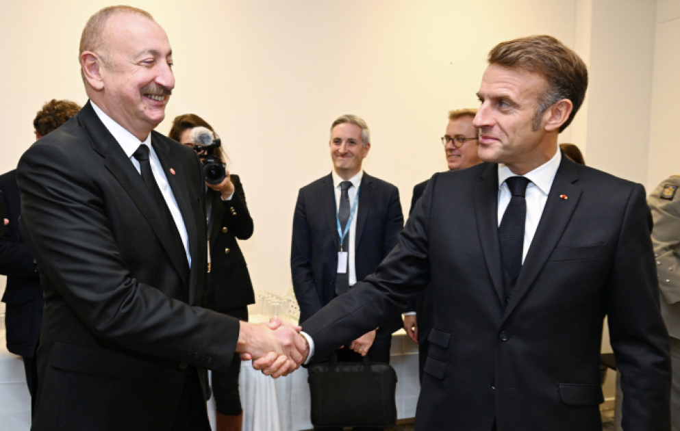 Azərbaycan Prezidenti İlham Əliyevin Kopenhagendə Fransa Prezidenti ilə görüşü olub  YENİLƏNİB  VİDEO