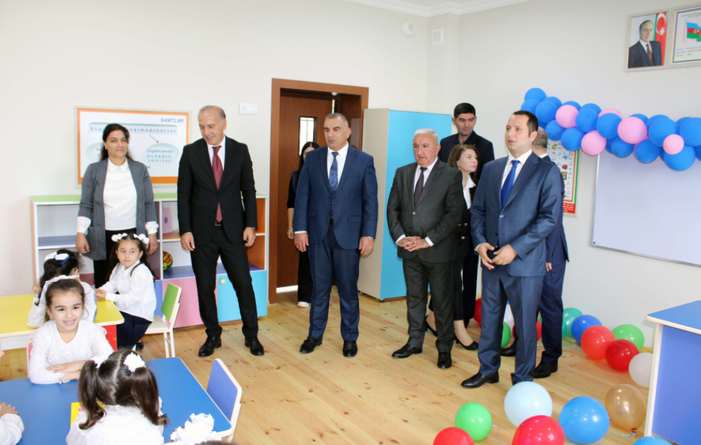Göytəpə şəhərində Heydər Əliyev Fondu tərəfindən inşa olunan məktəb binası istifadəyə verilib FOTO  VİDEO